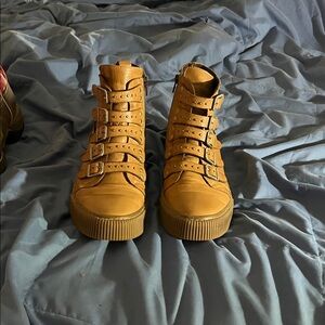 Spring Step Tan Lace Up Boots
